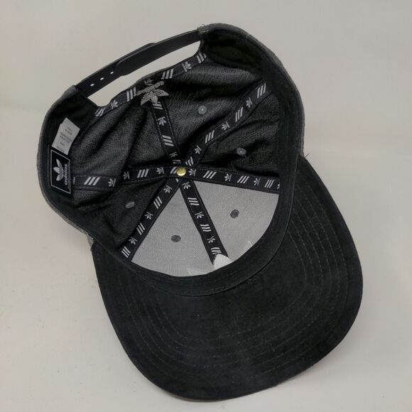 Adidas Men's Snapback Hat Gray Size OSFM Embroidered Trefoil Logo PolyCotton - Picture 6 of 7